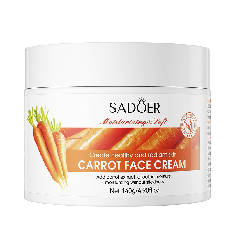ครีมแครอท ครีมบำรุงผิวหน้า Sadoer Carrot Cream 140g. บำรุงผิวหน้าขาวเนียนใสชุ่มชื้น  N080