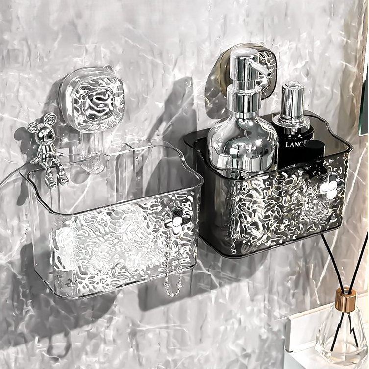 ชั้นวางของ ที่วางของแบบดูดติดผนัง ไม่ต้องติดเทปกาว ไม่ต้องเจาะผนัง ใส่ของอเนกประสงค์