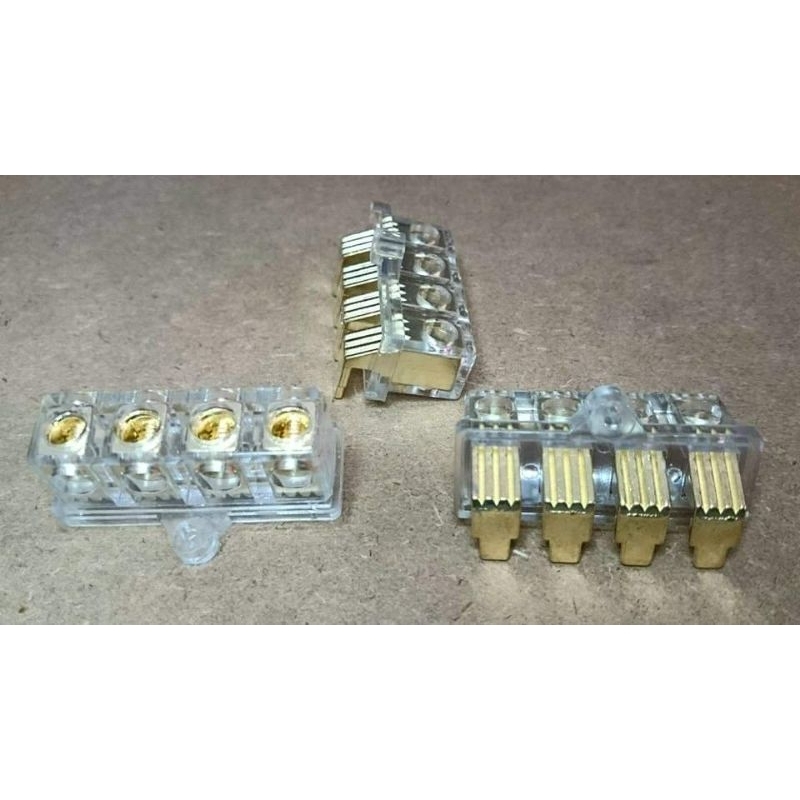 ขั้วลำโพง 4P น็อตยึดตรงกลาง PowerAmpรถยนต์(ราคาตัวละ)