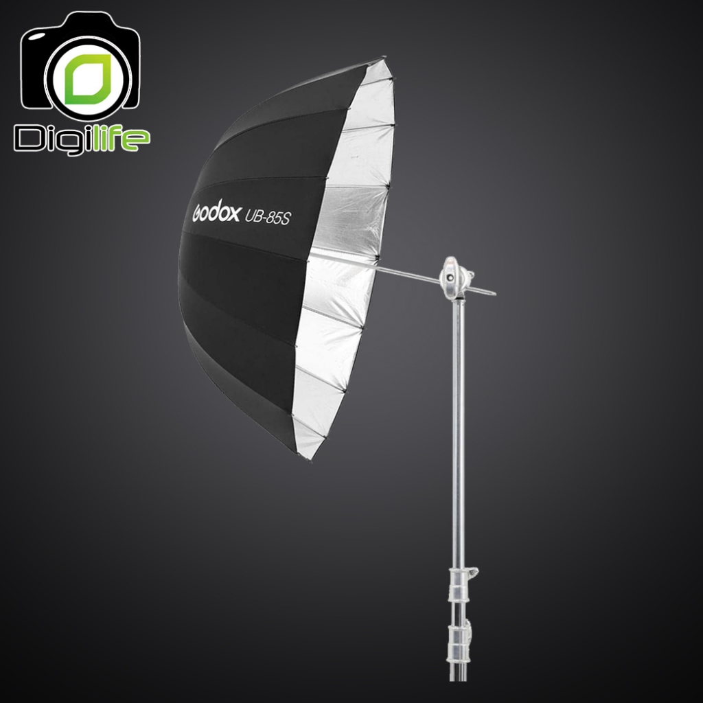 Godox Umbrella UB-85S Silver Parabolic Umbrella 85 cm. ร่มสะท้อนสีเงิน พาลาโบลิค 85 ซม. / Digilife