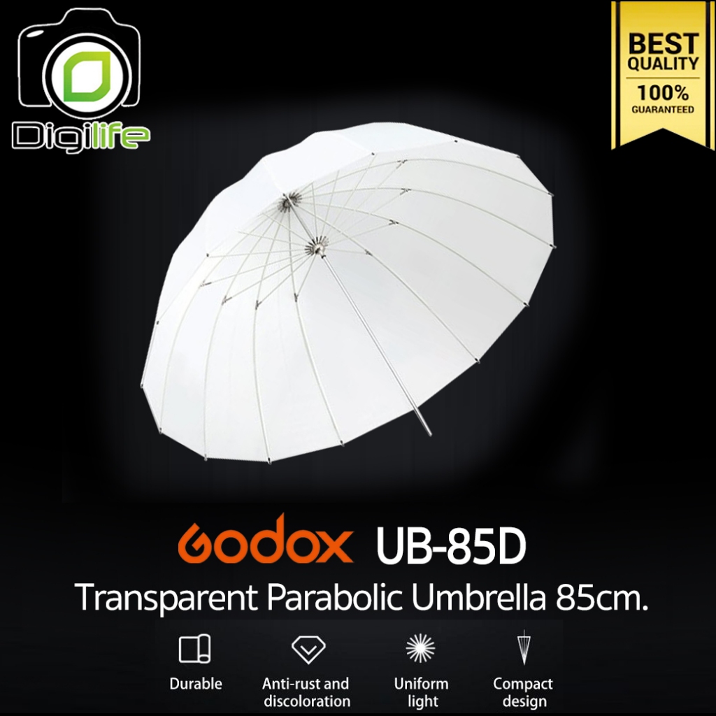 Godox Umbrella UB-85D Transparent Parabolic Umbrella 85 cm. ร่มทะลุ พาราโบลิค 85 ซม.