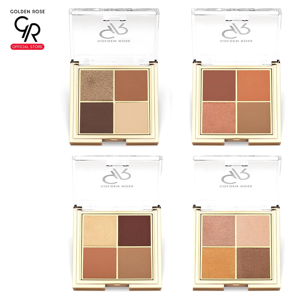 โกลเด้น โรส ควอตโทร อายแชโดว์ พาเลท ทาตา 4 สี GR Golden Rose Quattro Eyeshadow Palette 4x2.2g (โค้ดAY9L44 ลด45 ขั้น300)