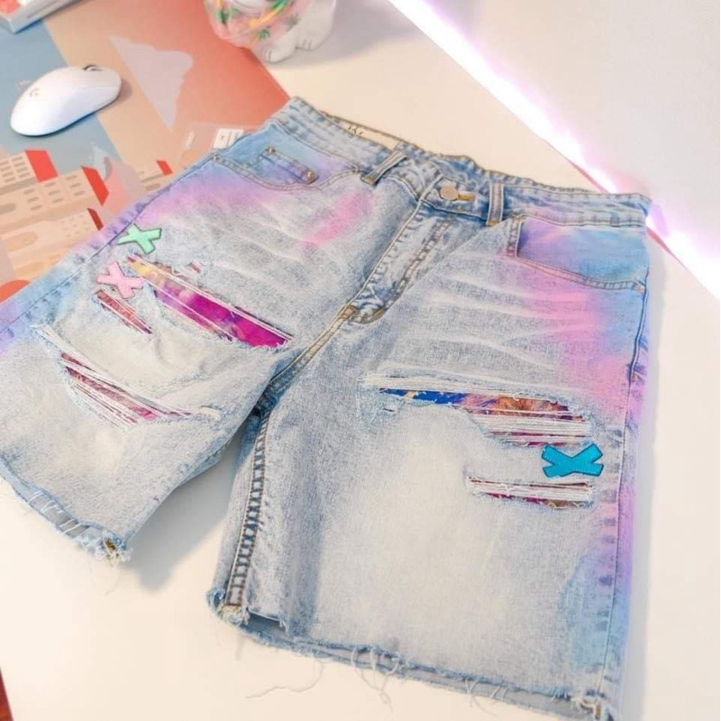 New (Rare Item) Bad Example การเกงยีนส์ขาสั้น RGB size XL(34)