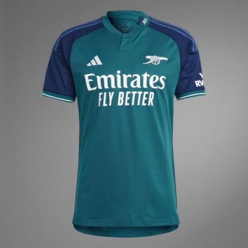 ADIDAS ARSENAL 2023/2024 THIRD REPLICA JERSEY - RICH GREEN/COLLEGIATE NAVY รหัสHR6935 ใหม่แท้100% ป้ายShopไทย