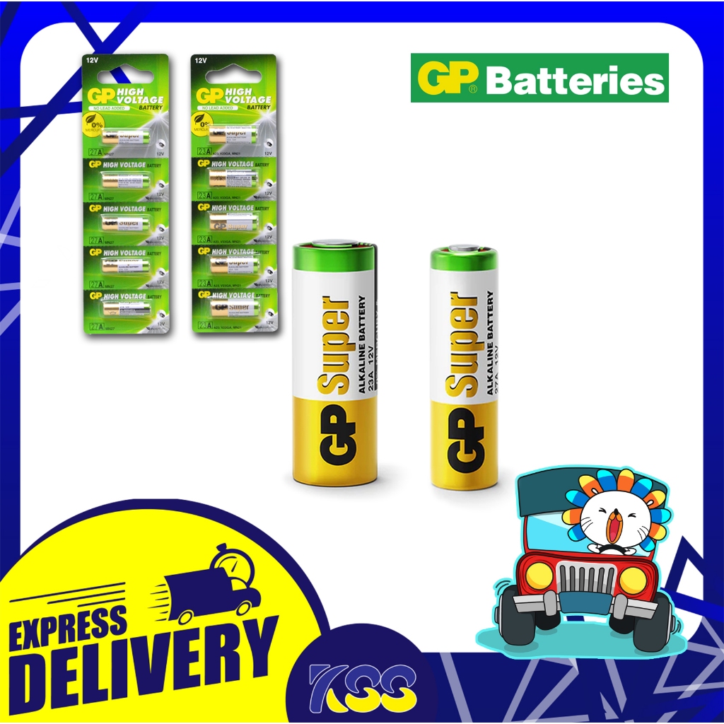 ถ่านอัลคาไลน์ ถ่านรีโมทรถยนต์ รีโมทประตูรั้ว GP High Voltage Battery 12V 23A / รุ่น 27A เปิดบิลใบกำก