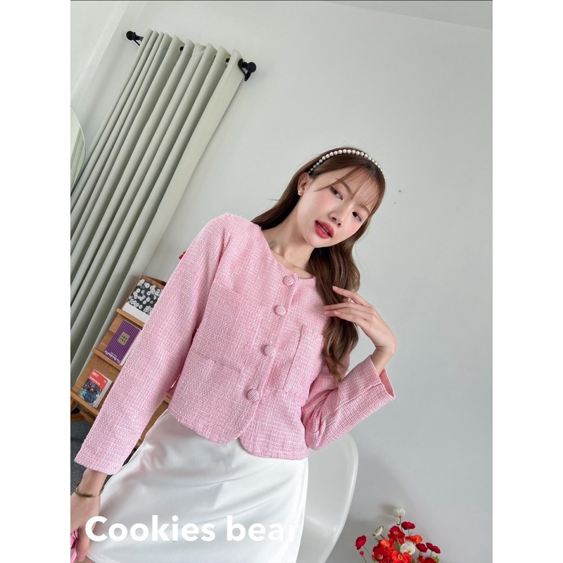 🌟 เสื้อทวิตแขนยาวเนื้อหนาผ้าทอทรงเบสิคทรงขายดีของทางร้าน / H1-3 //COOK-ดุมผ้า - รูปที่ 5