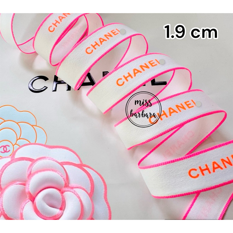 ริบบิ้นแบรนด์ชาแuล ของแท้ กว้าง 1.9 cm Mother’s Day 2024