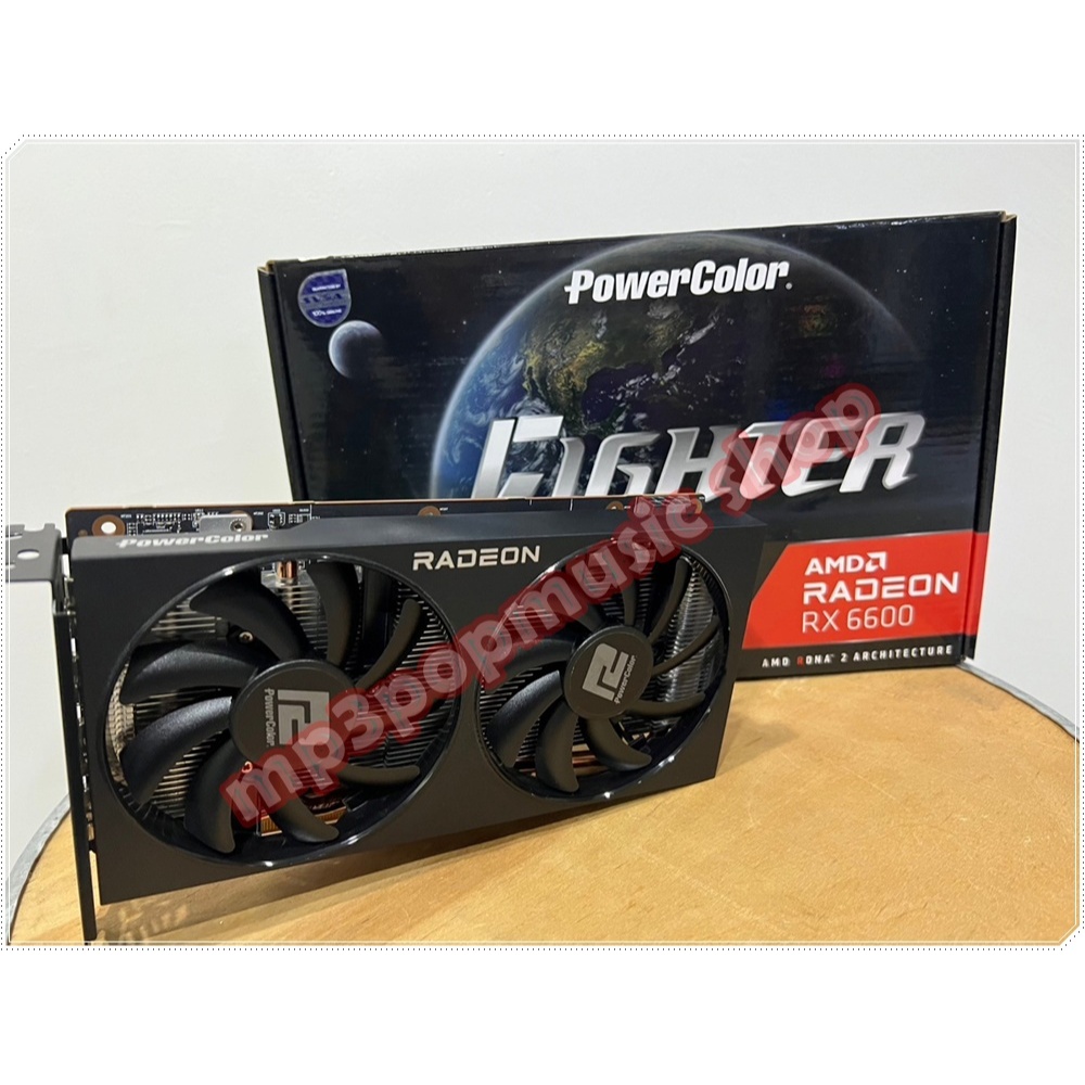 POWER COLOR RADEON RX 6600 FIGHTER - 8GB GDDR6X ++ มือสอง มีประกันไทย มีกล่อง S/N ตรง++