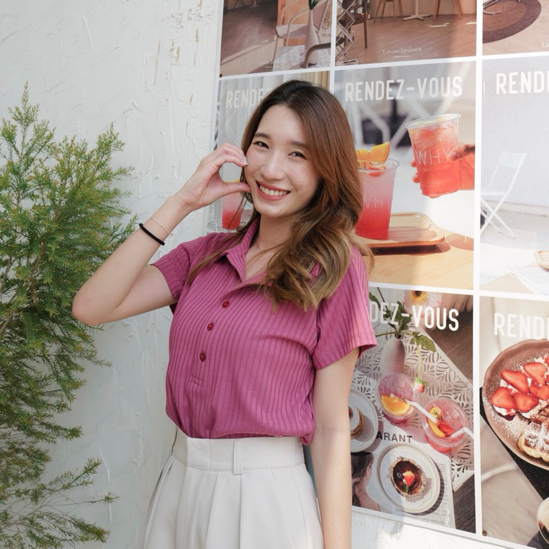 ranfafaet_kloset ส่งต่อ>> เสื้อโปโลสีชมพู