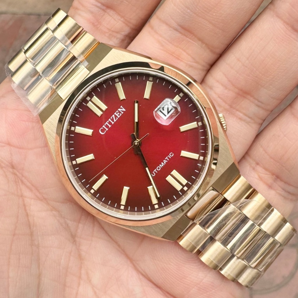 [ Excel Watch ] นาฬิกาซิติเซน รุ่น NJ0153-82X สีเบอร์กันดี้ CITIZEN Tsuyosa Burgundy Gold Plated NJ0153-82X