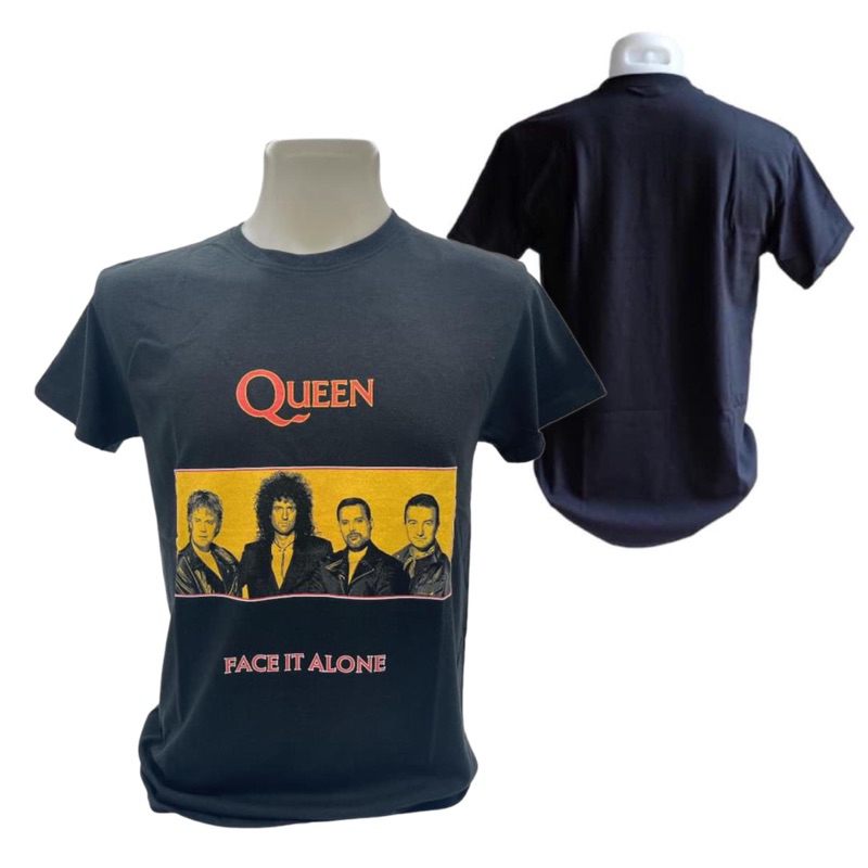 เสื้อยืดวง Queen ลิขสิทธิ์แท้100% ลาย FACE IT ALONE PANEL (2023) ลิขสิทธิ์แท้ UK