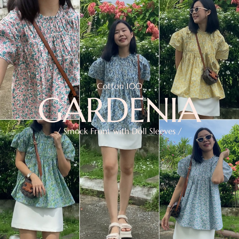HYDE - GARDENIA TOP - เสื้อรูดสม็อคหน้า แขนตุ๊กตา