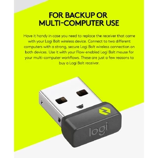 Logitech BOLT USB RECEIVER ตัวรับสัญญาณ USB สำหรับใช้กับเมาส์และคีย์บอร์ดไร้สาย (ตัวรับสัญญาณ USB)