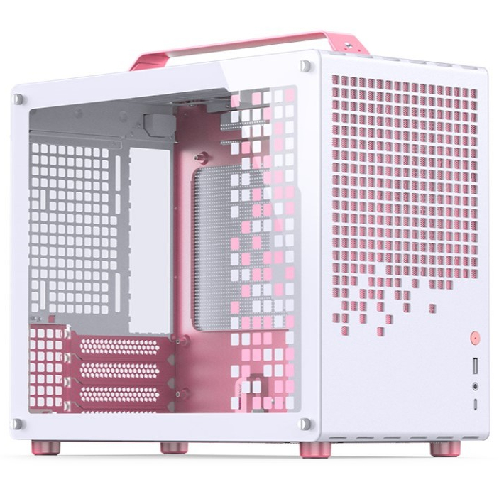 JONSBO Z20 PINK/WHITE TG (NO FAN) CASE