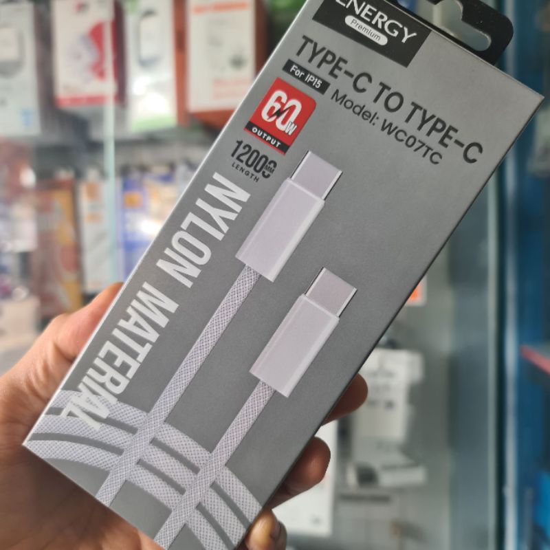 Energy สายชาร์จและสายโอนถ่ายข้อมูล Fast charging data cable type-c to type-c / type-c to 8PIN /USB t