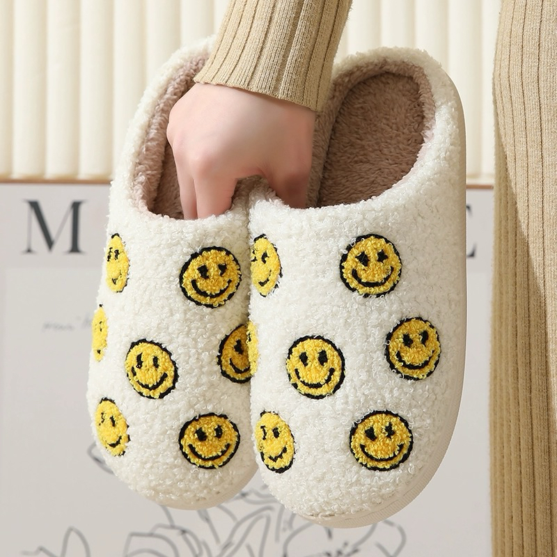 รองเท้า smiley ลายหน้ายิ้ม รองเท้าแตะใส่ในบ้าน รองเท้าใส่สบาย รองเท้ากันลื่น ราคา ถูกที่สุด ดีลบีเคเค แกลเลอรีภาพที่ 2