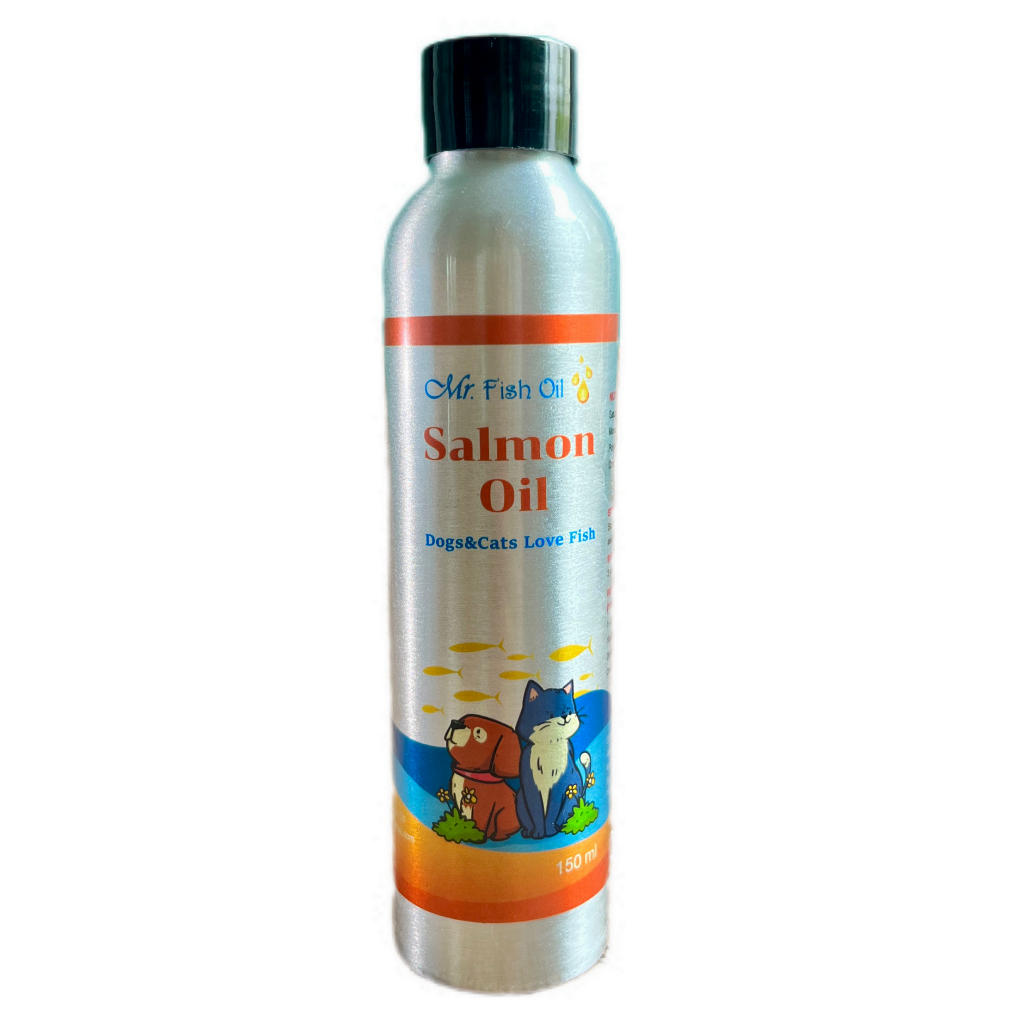 Mr.Fish Oil มิสเตอร์ฟิช แซลมอน ออย 150 ml น้ำมันปลาแซลมอน สกัดเย็น สำหรับสุนัขและแมว จากประเทศไอส์แลนด์