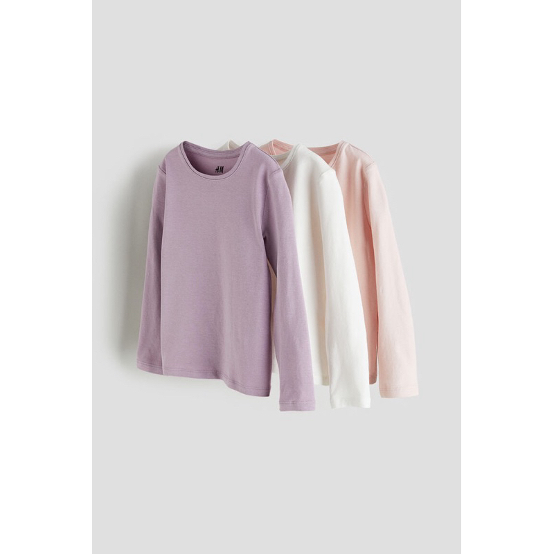 H&M เสื้อคอกลม แขนยาว คอตตอล ไซด์ 8-10Y ของแท้ พร้อมส่ง