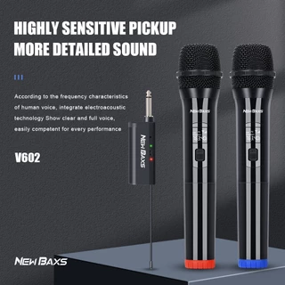 NEW BAXS Professional UHF V601/V602 ไมโครโฟนไร้สายความถี่ความถี่คงที่สามารถรับแบตเตอรี่ AA * 2 50 M เวที/KTV ปาร์ตี้