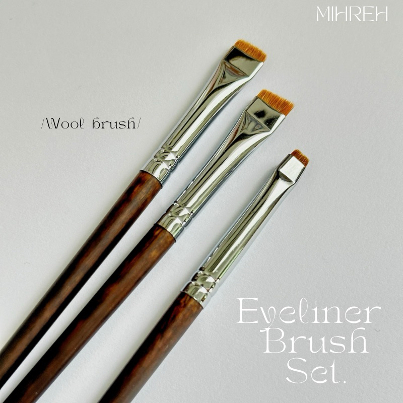 [2151] (พร้อมส่ง) Wool  Eyeliner Brush Set ชุดแปรงอายไลเนอร์ ขนแปรงทำจากขนสัตว์