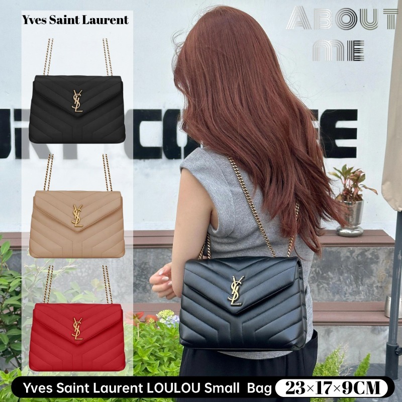 Yves Saint Laurent ✨Yves Saint Laurent LOULOU Small YSL Bag✨กระเป๋าสะพายผู้หญิง YSL