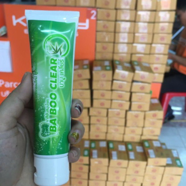 ของแท้100%ยาสีฟันบาบูเคลียร์แก้ปากเหม็นฟันเหลือง ส่งฟรี!!!