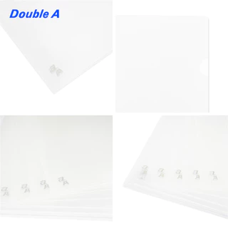Double A แฟ้มซองเอกสารชั้นเดียว PP L-File ขนาด A4 สีใส จำหน่าย 12 ชิ้น/แพ็ก