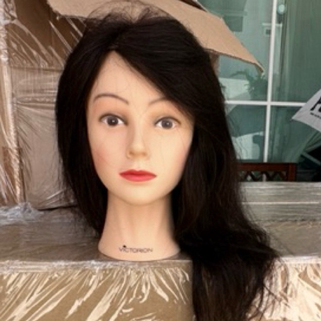 หัวหุ่นฝึกซ้อมผู้หญิงผมแท้ 100% ยาวพิเศษ 20 นิ้ว Training head  model 20-inch
