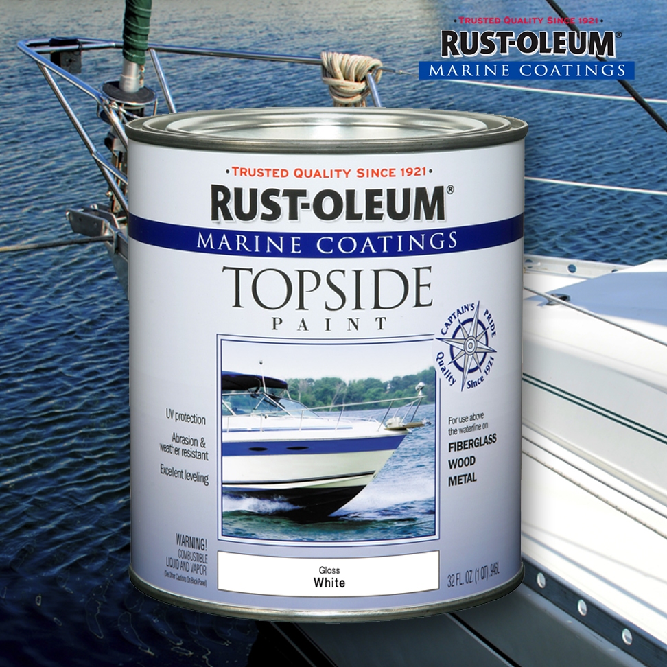 สีทาเรือชนิดเงา Rust oleum Marine Coatings Topside Paint มีเฉดให้เลือก (0.946 L ทาได้ 100 ตร.ฟุต)