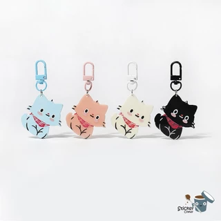 ร้านไทย พร้อมส่ง!! พวงกุญแจแมวสายพันธุ์ต่างๆ พวงกุญแจโลหะkeyring keychain ที่ห้อย airpod แมวสามสี แมวสีสวาท แมวดำ แมวเทา