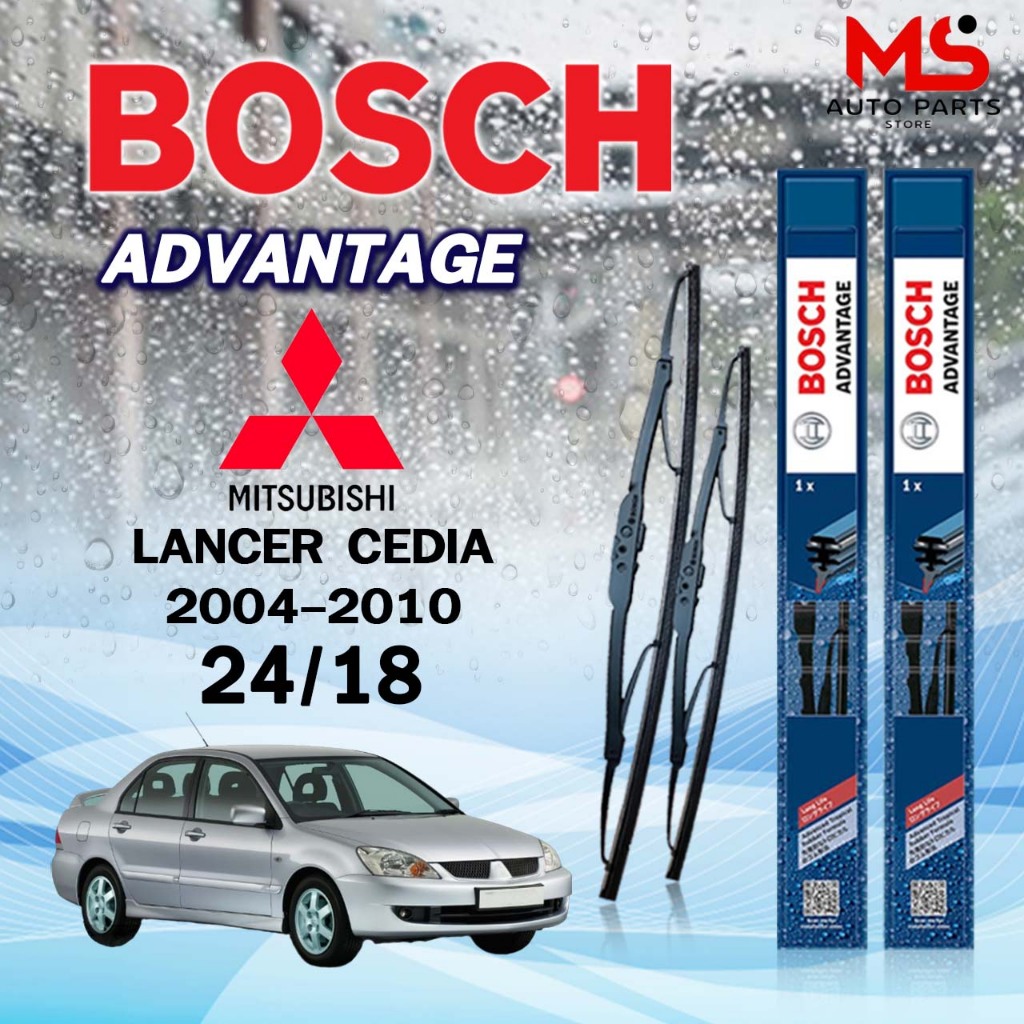 BOSCH ใบปัดน้ำฝน แบบก้านเหล็ก แบบคู่ ขนาด 26/16 MITSUBISHI XPANDER  รุ่น Advantage