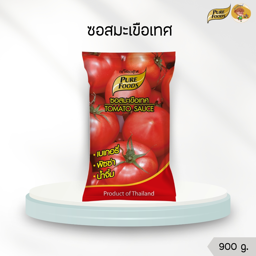 ซอสมะเขือเทศ ขนาด 900 กรัม ซอสมะเขือเทศ ร้านไก่ทอด ชื่อดัง อร่อย เหมือนที่ร้านไ่กทอด ตรา เพียวฟู้ดส์