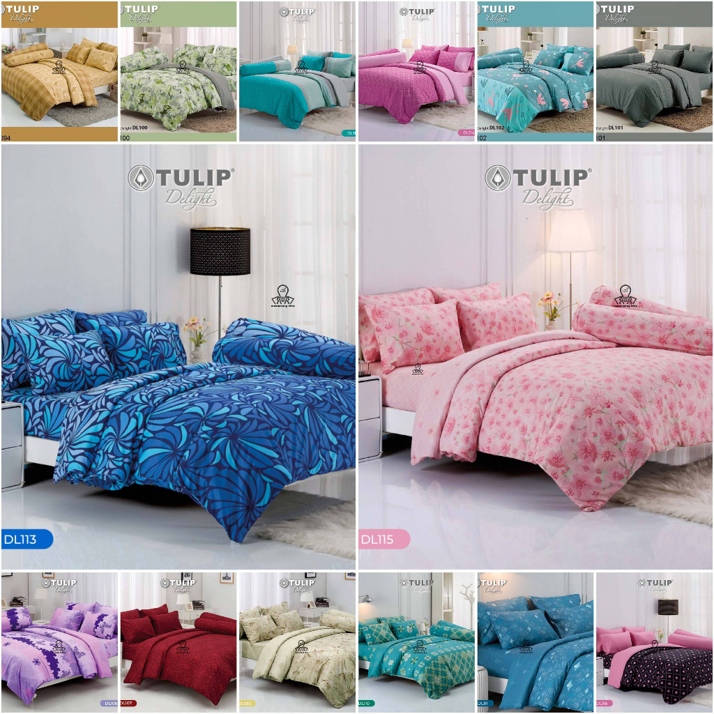 Tulip Delight [ครบชุด รวมผ้านวม] ผ้าปูที่นอน+รวมผ้านวม 3.5/5/6 ฟุต Printed Collection P.2 DL094-DL116