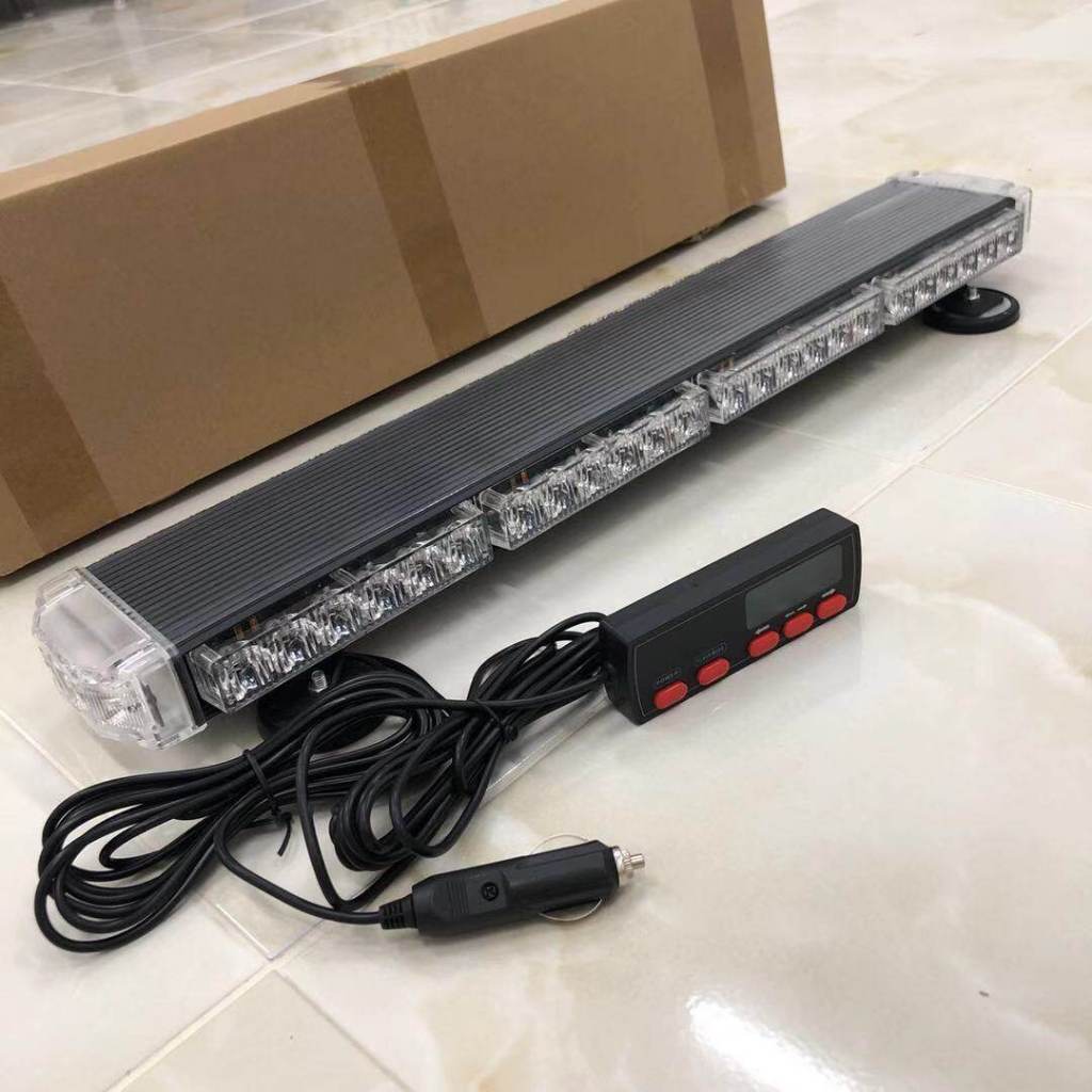 ไฟไซเรนติดหลังคา LED (319-4 แดง-ขาว-น้ำเงิน) มาใหม่ 60cm 4ท่อน มีข้าง 6W 12V-24V พร้อมขาแม่เหล็ก