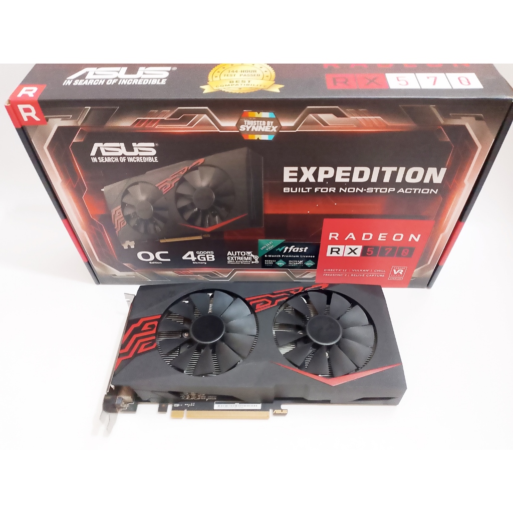 การ์ดจอ ASUS RX 570 OC 4GB EXPEDITION