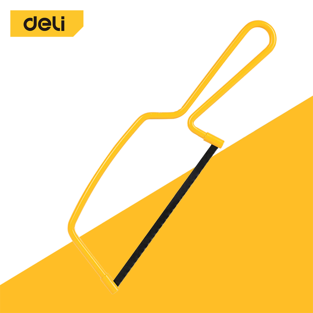 Deli เลื่อยตัดไม้ เลื่อยคันธนู โครงเลื่อย โครงเลื่อยไม้ เลื่อย ท่อPVC 6 นิ้ว พร้อมใบเลื่อย Mini Hacksaw