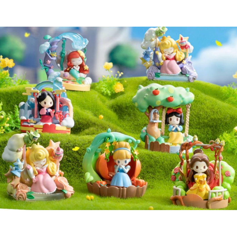 🧸[พร้อมส่ง/แบบสุ่ม] 👸🏼Disney Princess D-baby Series-Floral Swing Blind Box Figure Toy - 52TOYS