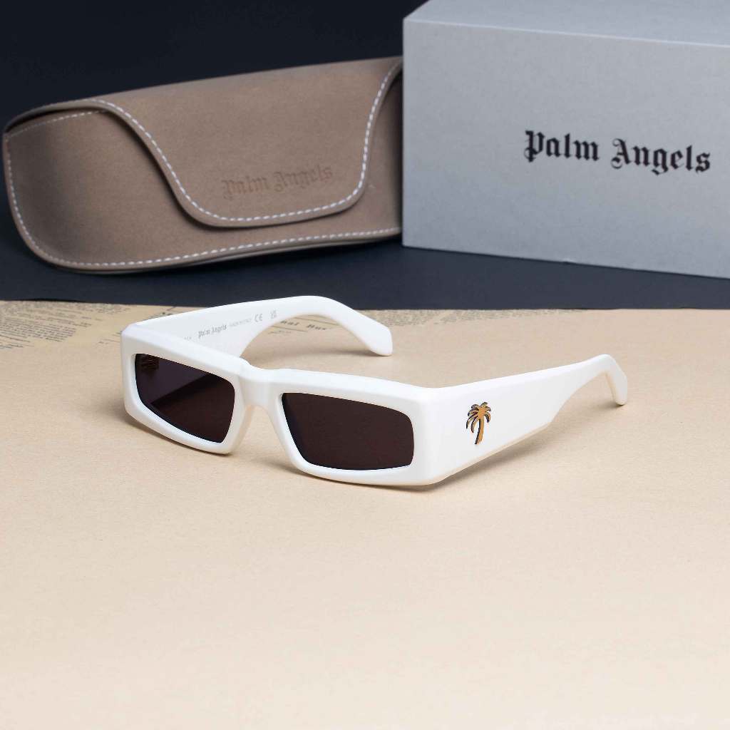 แว่นกันแดด PALM ANGELS รุ่น Yreka PERI055 0107 SIZE 56 MM. (WHITE/DARK GREY)