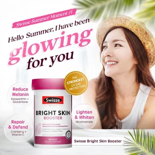 Swisse Bright Skin Booster พร้อมส่งไวมาก ผิวกระจ่างใสออร่า EXP02/2029