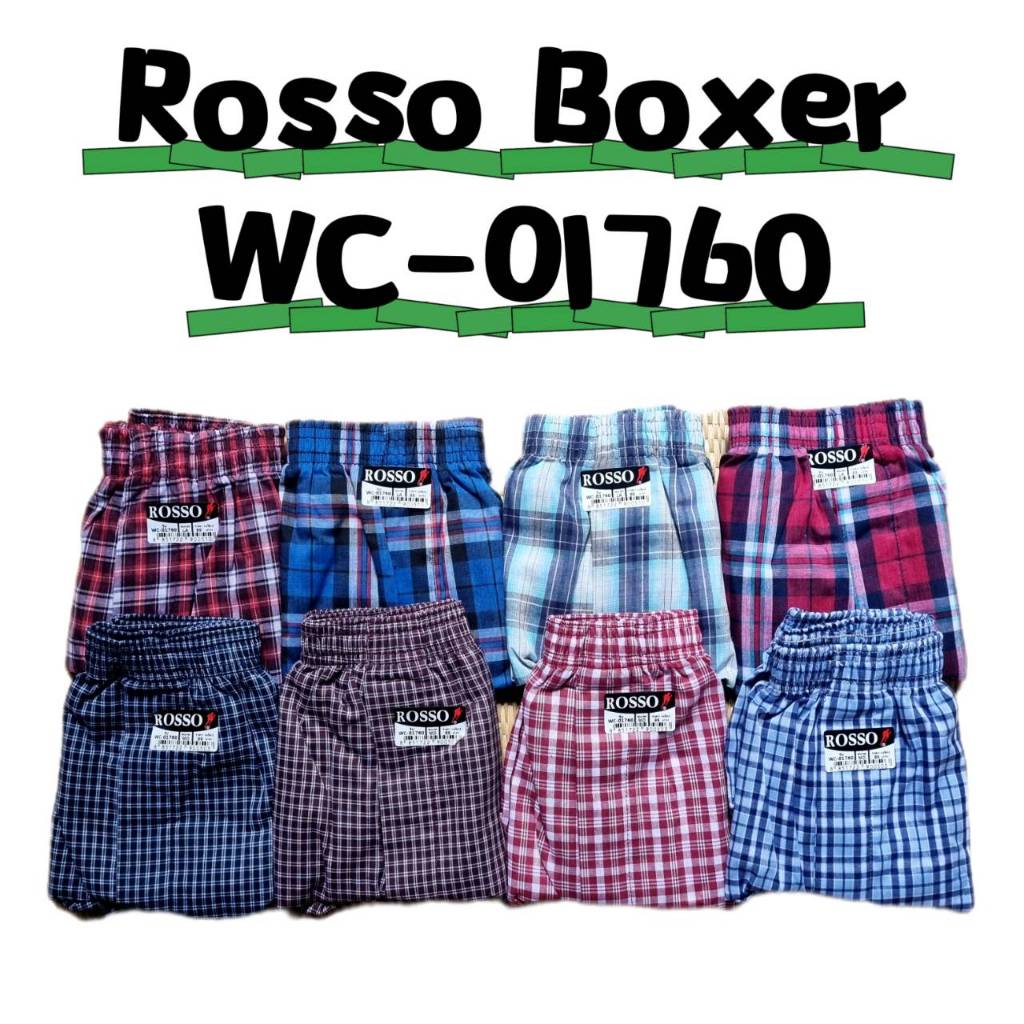 BOXER ROSSO - M  รุ่น WC-01760 (M เอว 26-34 นิ้ว สะโพก 44นิ้ว ยาว 15นิ้ว)