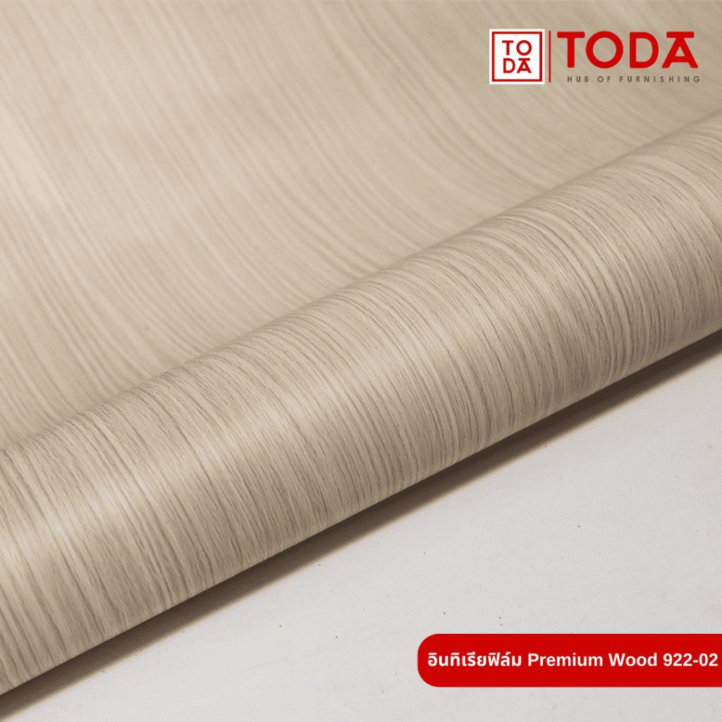TODA Interior film ลายไม้ ปิดผิวเฟอร์นิเจอร์ กันน้ำ ไฟไม่ลาม มีกาวในตัว กว้าง 1.22 m. รุ่น 922(ม้วน 50 m.) - ประกัน 5 ปี