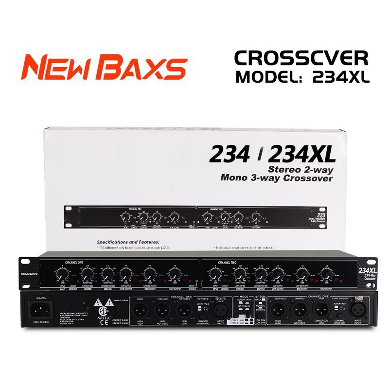 NEW BAXS 223XL/234XL crossover 2/3 อิเล็กทรอนิกส์ crossover เบสต่ำพิเศษ stage ba