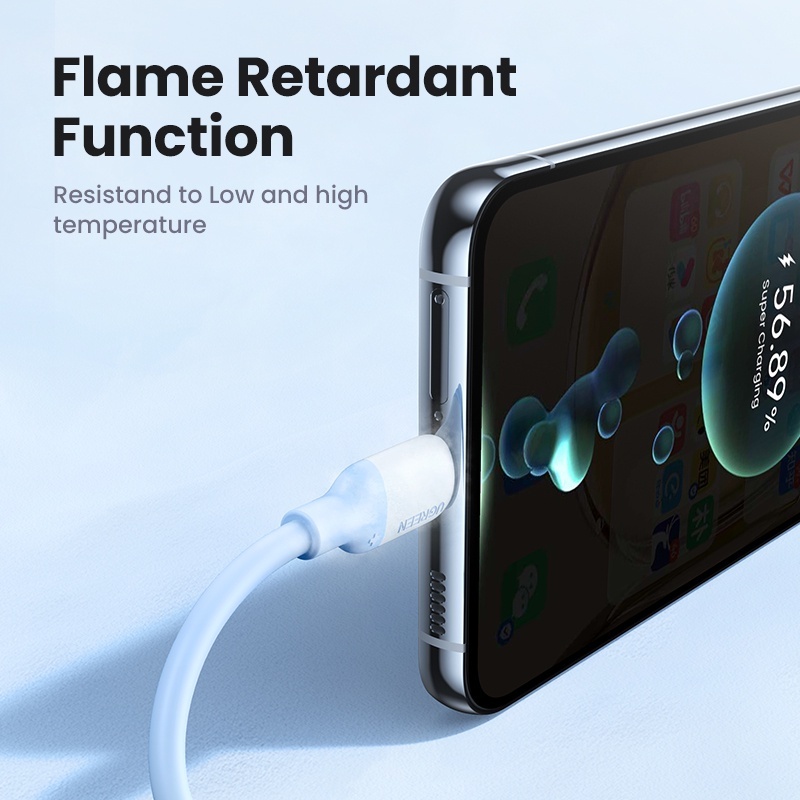 Ugreen รุ่น US536 สายชาร์จ USB C PD 60W Type C to C สายชาร์จเร็ว ซิลิโคนเหลว สําหรับ I phone Samsung