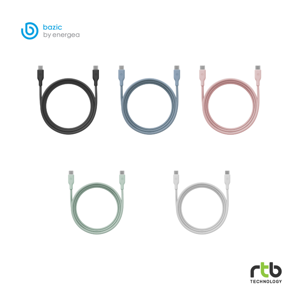 Bazic GoCharge Weave สายชาร์จ ไอโฟน ชาร์จเร็ว USB C to USB C 1.5M (3A/60W/USB2.0 480Mbps data transfer) สายโอนข้อมูล