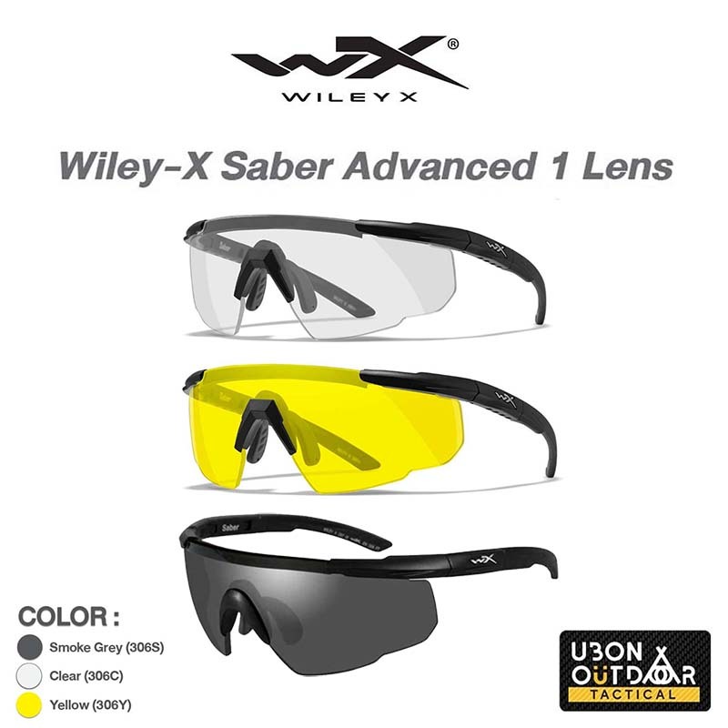 แว่นตาเซฟตี้ Wiley-X รุ่น Saber Advanced 1 Lane