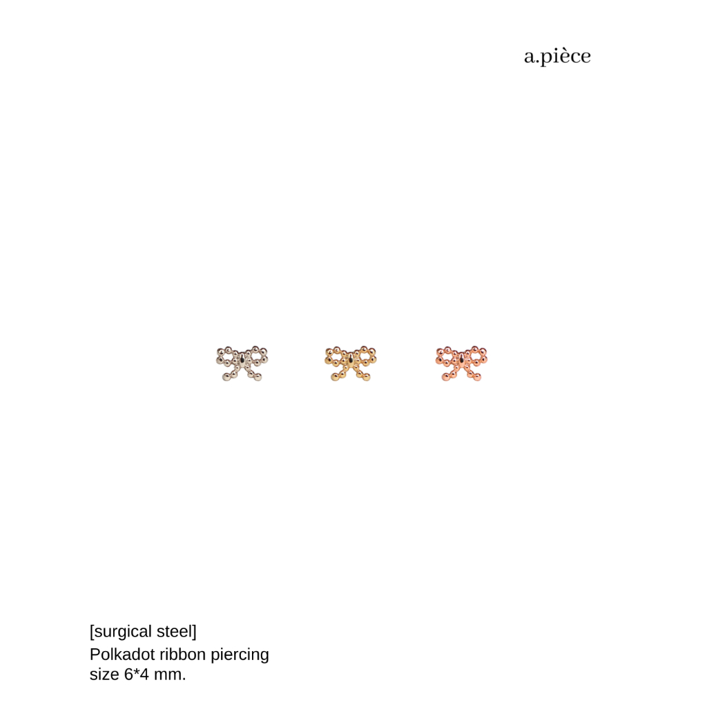 A.piece จิวแสตนเลส [surgical steel] Baby Bloom piercing (ราคาต่อข้าง)