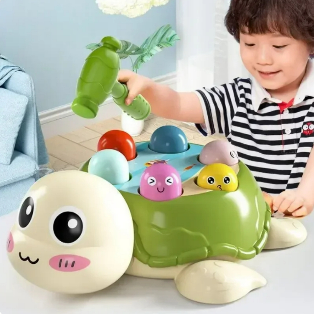 ของเล่นเต่าทุบ เกมส์คอนโซลแบบตอบโต้ เหมาะสำหรับแม่และเด็ก