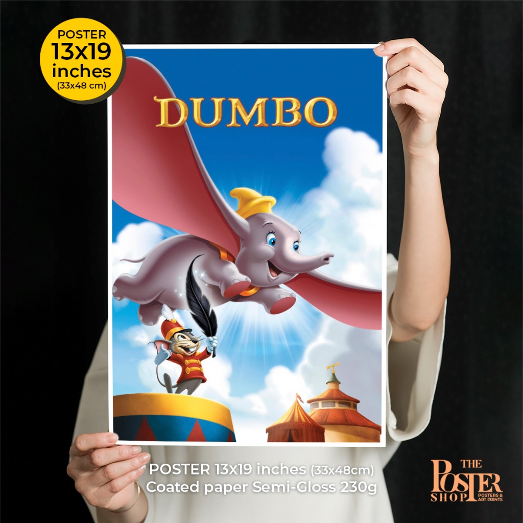 Dumbo Poster 1941 โปสเตอร์ ดัมโบ้ ช้างน้อยมหัศจรรย์ ภาพขนาด 33X48 cm (ไม่มีกรอบรูป)