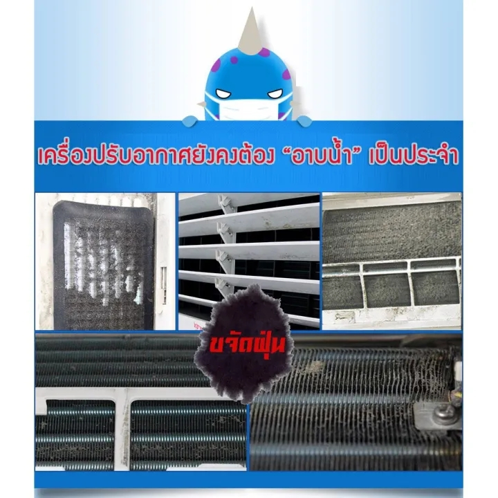 UNUS โฟมล้างแอร์ สเปรย์โฟมล้างแอร์ เหมาะสำหรับแอร์ทุกประเภท 3IN1 กําจัดสิ่งสกปรก กลิ่นและแบคทีเรีย