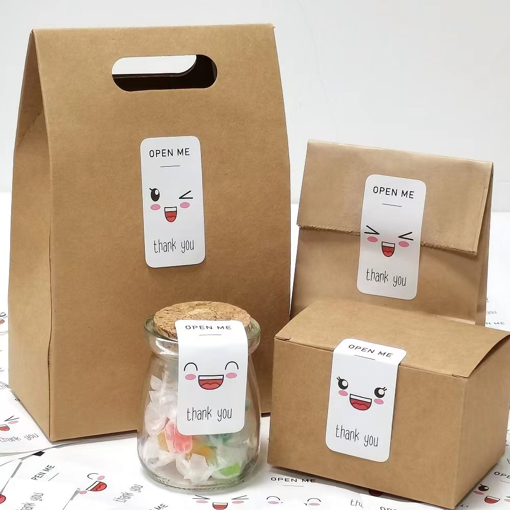 สติ๊กเกอร์ ขอบคุณ สติ๊กเกอร์ติดกล่อง แพ็ค100ดวง sticker thankyou - รูปที่ 4